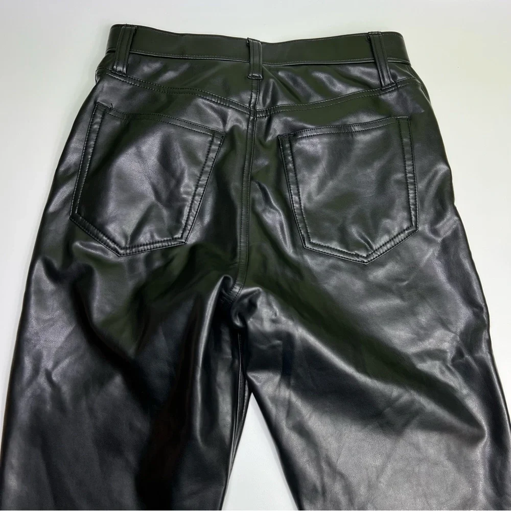 ABERCROMBIE & FITCH the skinny high rise black vegan leather pants size 27/4 - Picture 7 of 9